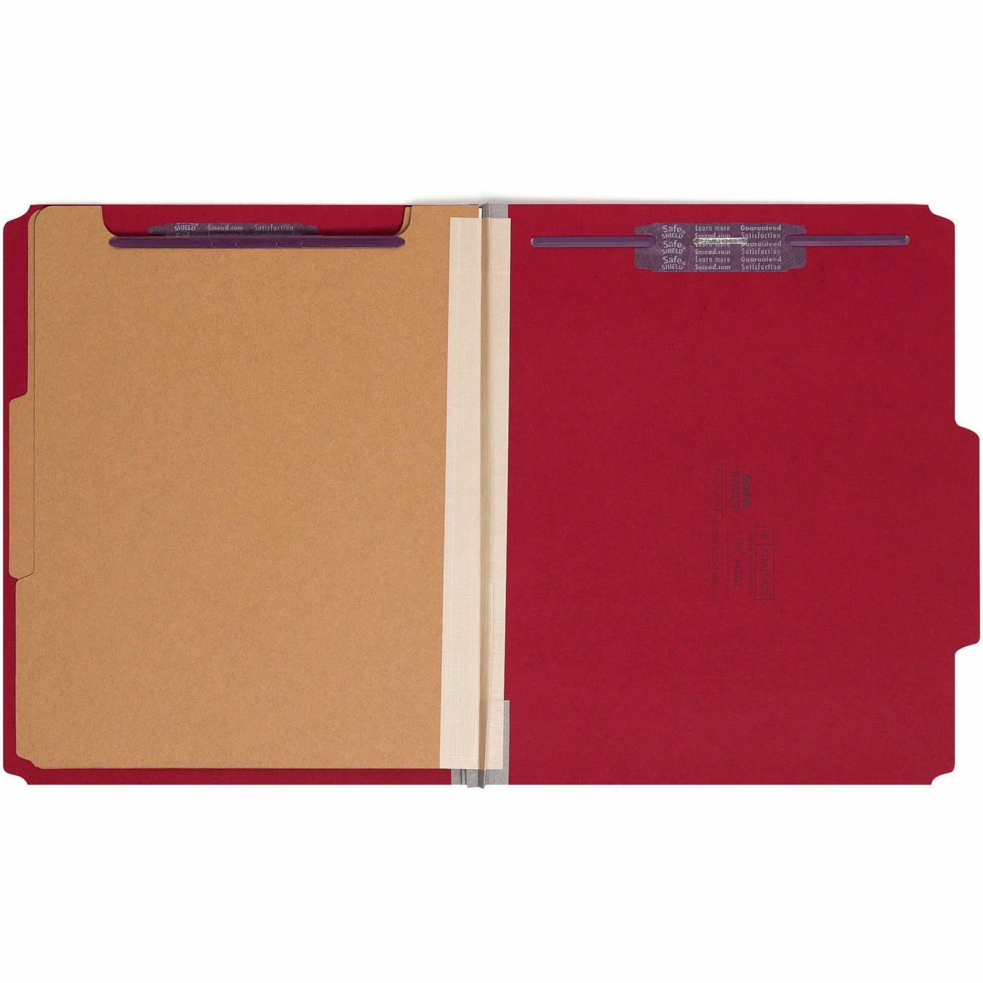 Smead Premium Pressboard Classification Folders with SafeSHIELD&reg