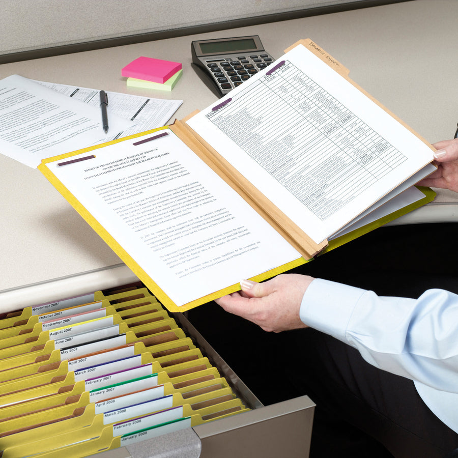 Smead Premium Pressboard Classification Folders with SafeSHIELD&reg
