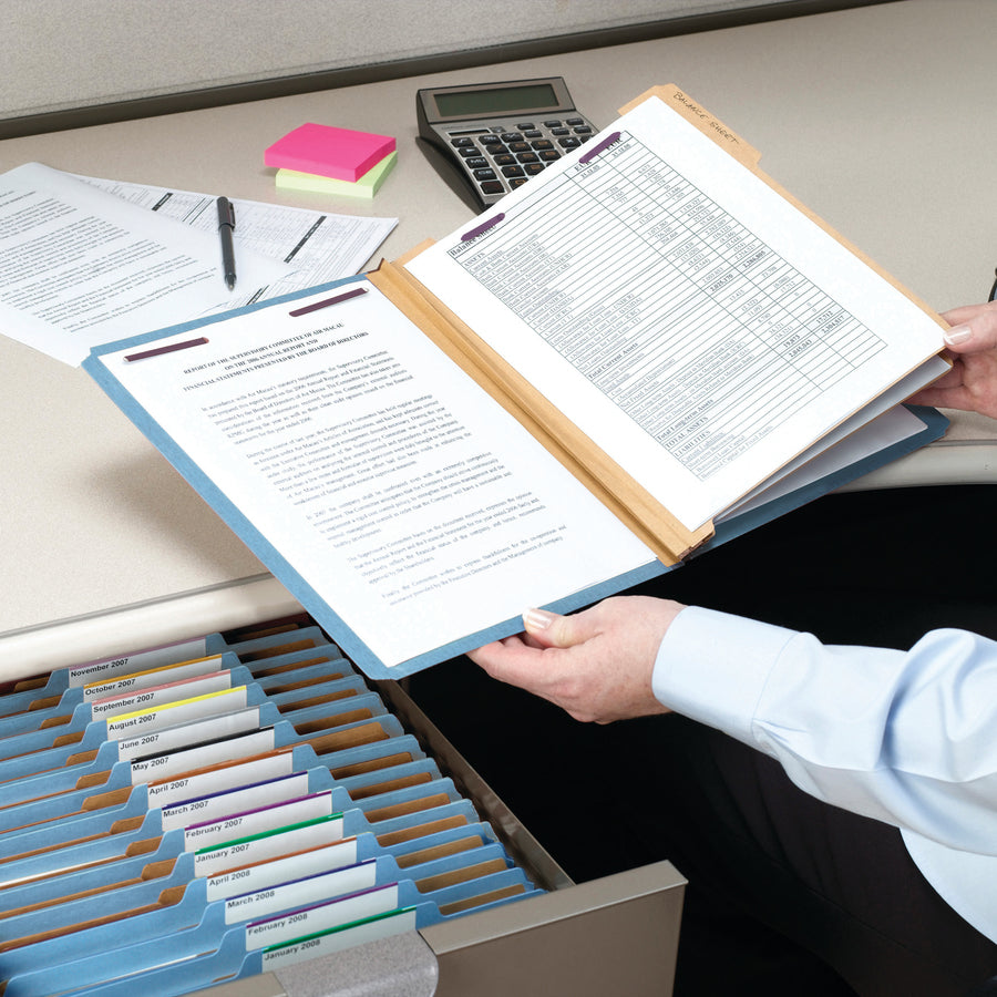 Smead Premium Pressboard Classification Folders with SafeSHIELD&reg