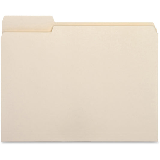 Business Source 1/3 Tab Cut Letter Recycled Top Tab File Folder (16490)