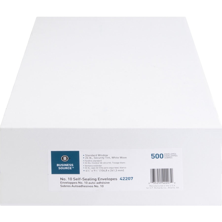 Business Source No.10 Standard Window Invoice Envelopes (42207)