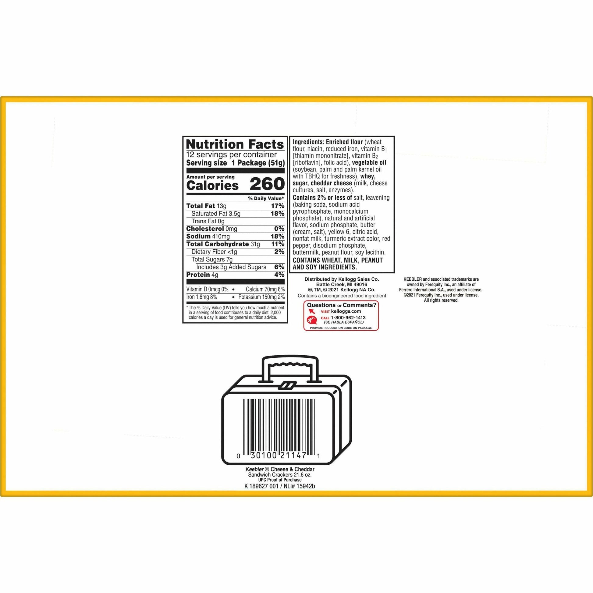 Keebler&reg Cheese Crackers with Cheddar Cheese (21147)