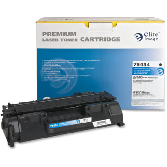 Elite Image Remanufactured Laser Toner Cartridge - Alternative for HP 05A (CE505A) - Black - 1 Each (75434)