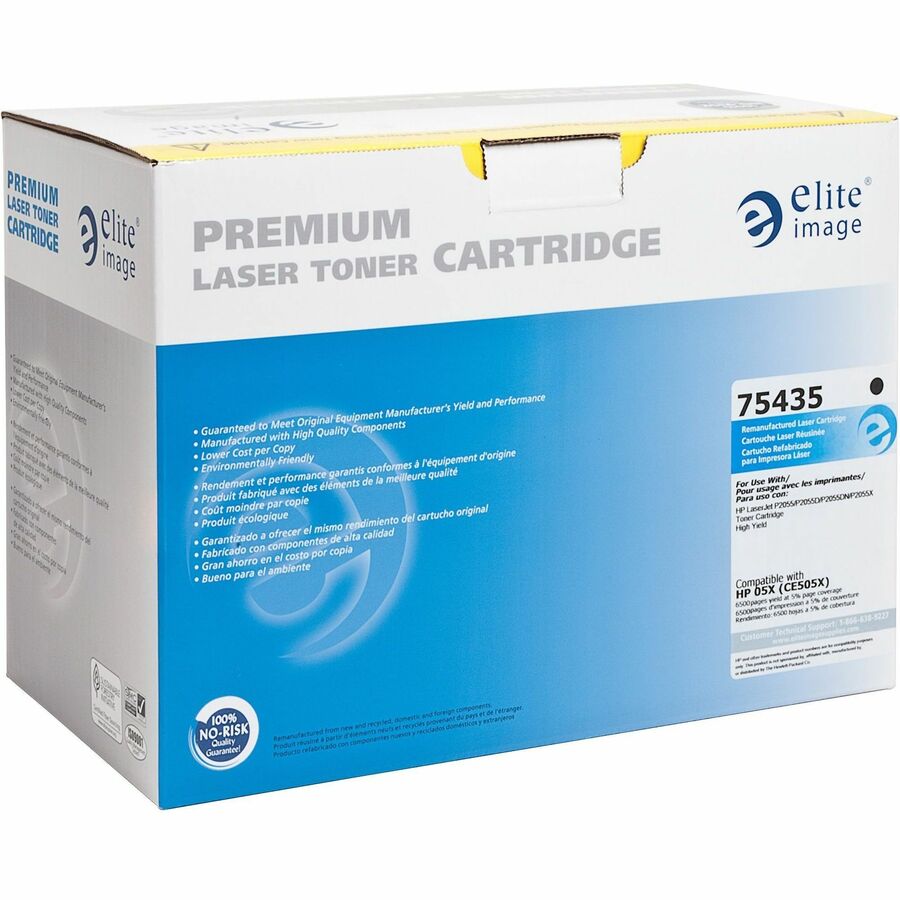 Elite Image Remanufactured Toner Cartridge - Alternative for HP 05X (CE505X) (75435)