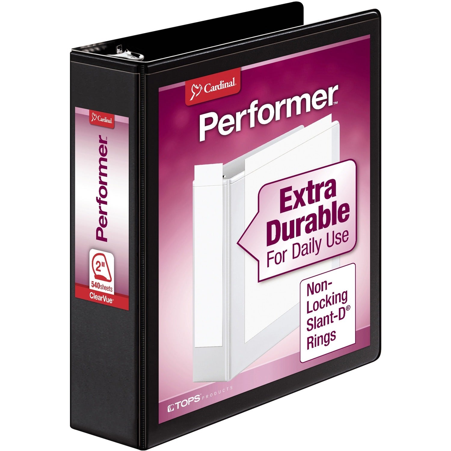 Cardinal Performer ClearVue Slant-D Ring Binder (17501CB)