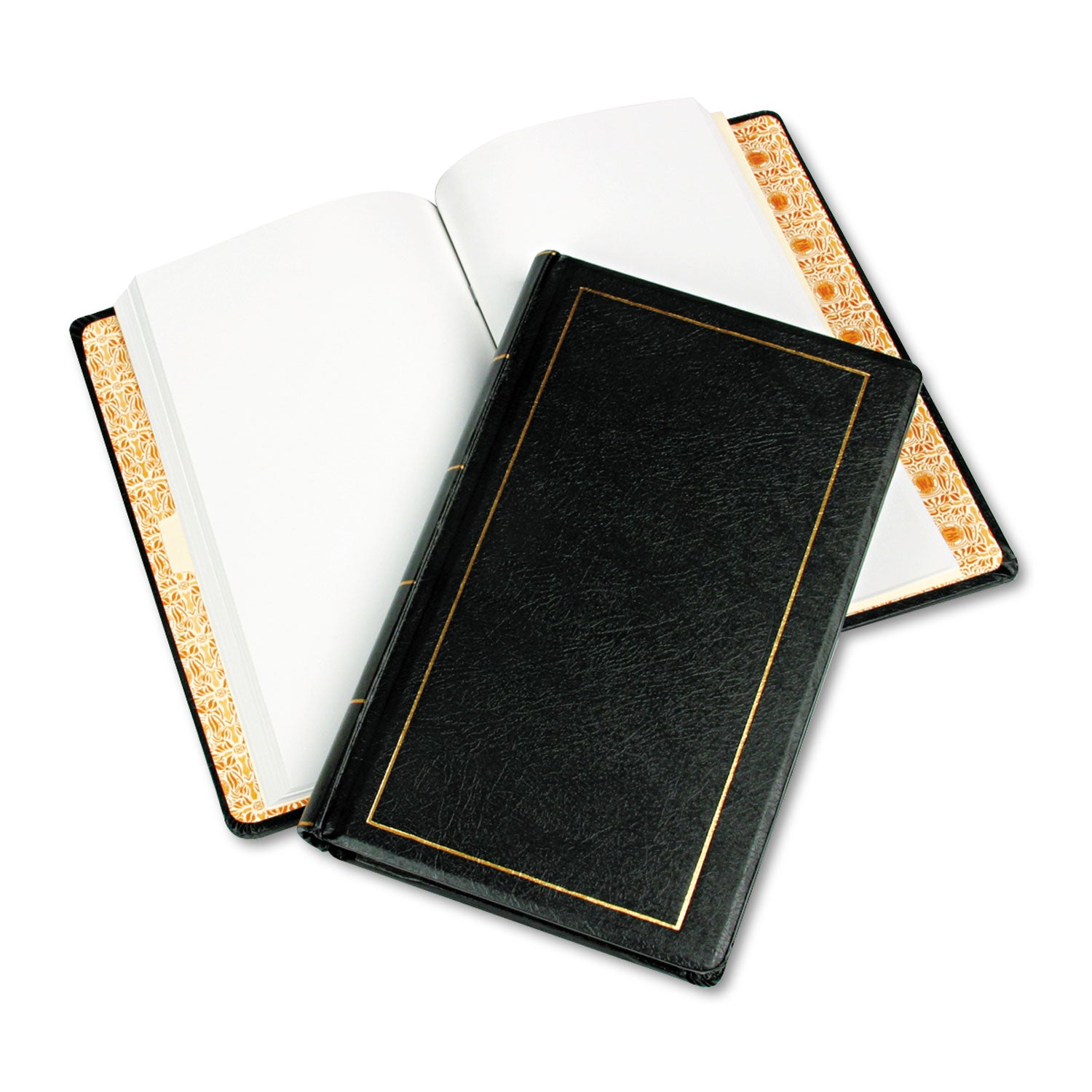 Wilson Jones Looseleaf Corporation Minute Book, 1-Subject, Unruled, Black/Gold Cover, (250) 14 x 8.5 Sheets (039531)