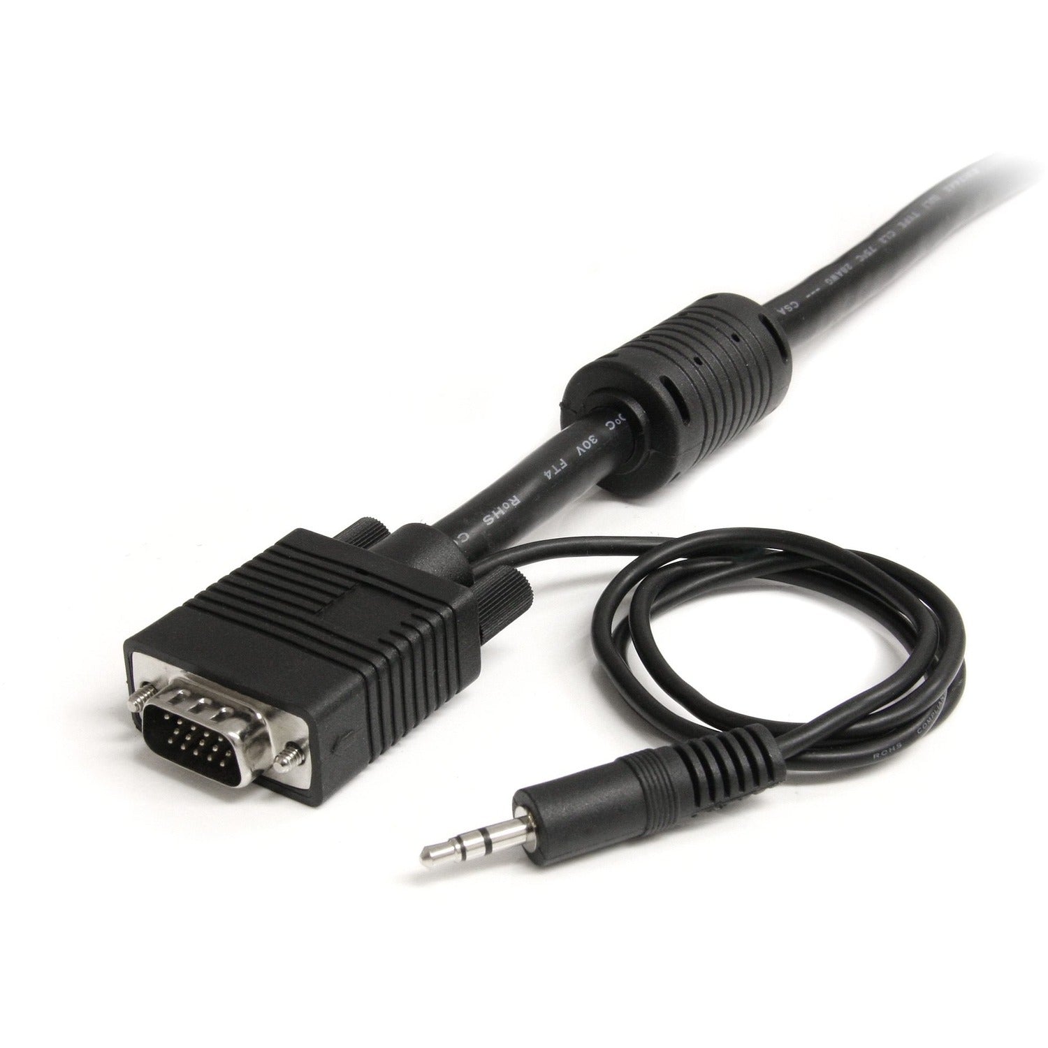 StarTech 15ft High Res Monitor Vga Cable W/ Audio (MXTHQMM15A)