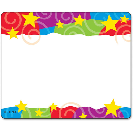 Trend Stars & Swirls Colorful Self-adhesive Name Tags (T68070)