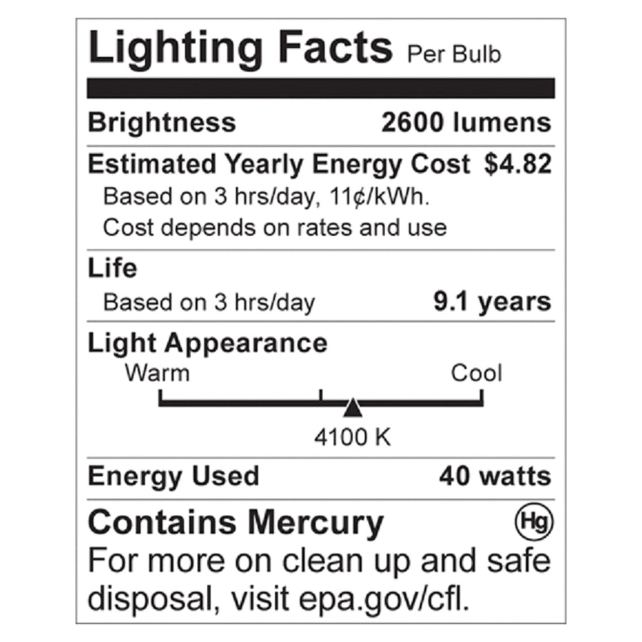 Satco 40-watt T4 Spiral CFL Bulb (S7335)