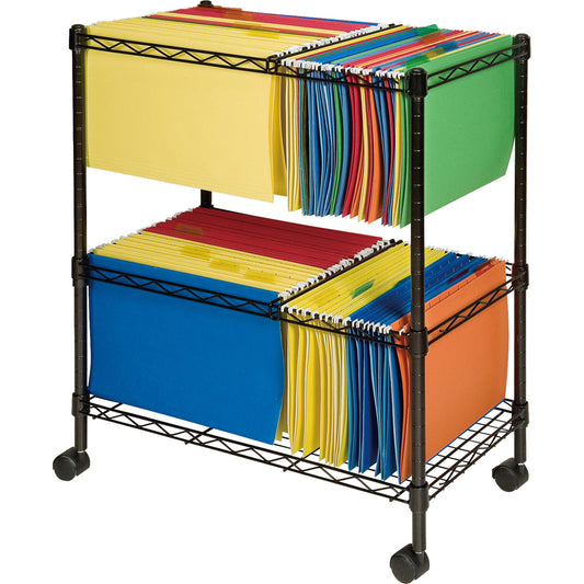 Lorell 2-Tier Wire Mobile File Cart (45650)