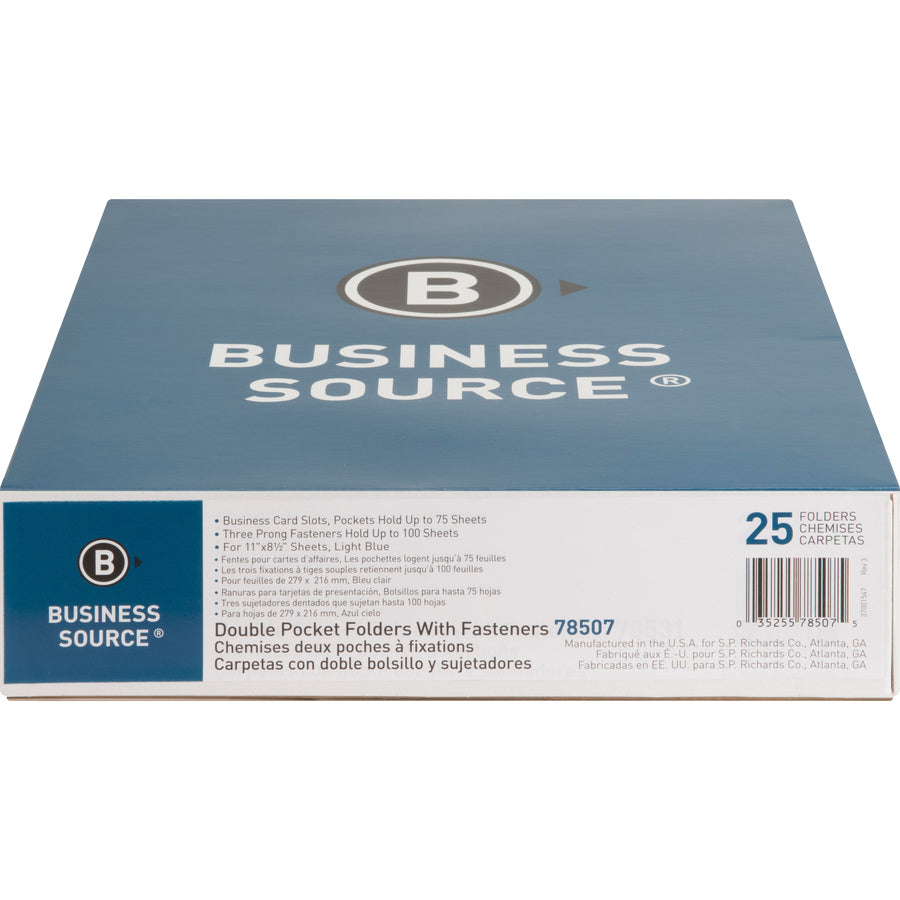 Business Source Letter Recycled Pocket Folder (78507)