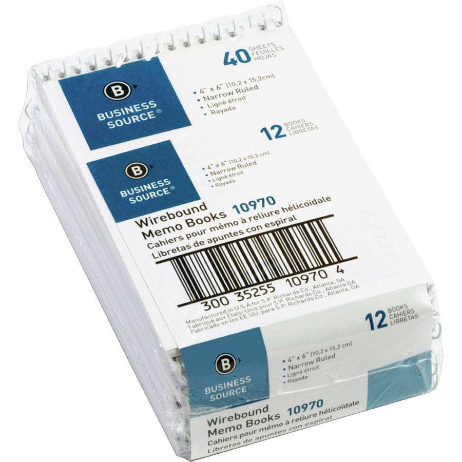 Business Source Wirebound Memo Books (10970)