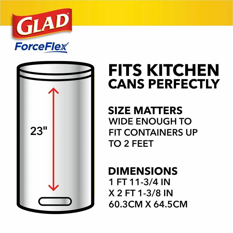 Glad ForceFlex Tall Kitchen Drawstring Trash Bags (78361)