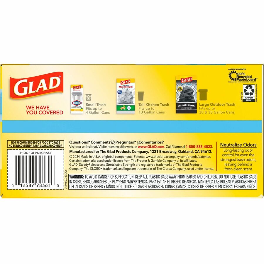 Glad ForceFlex Tall Kitchen Drawstring Trash Bags (78361)