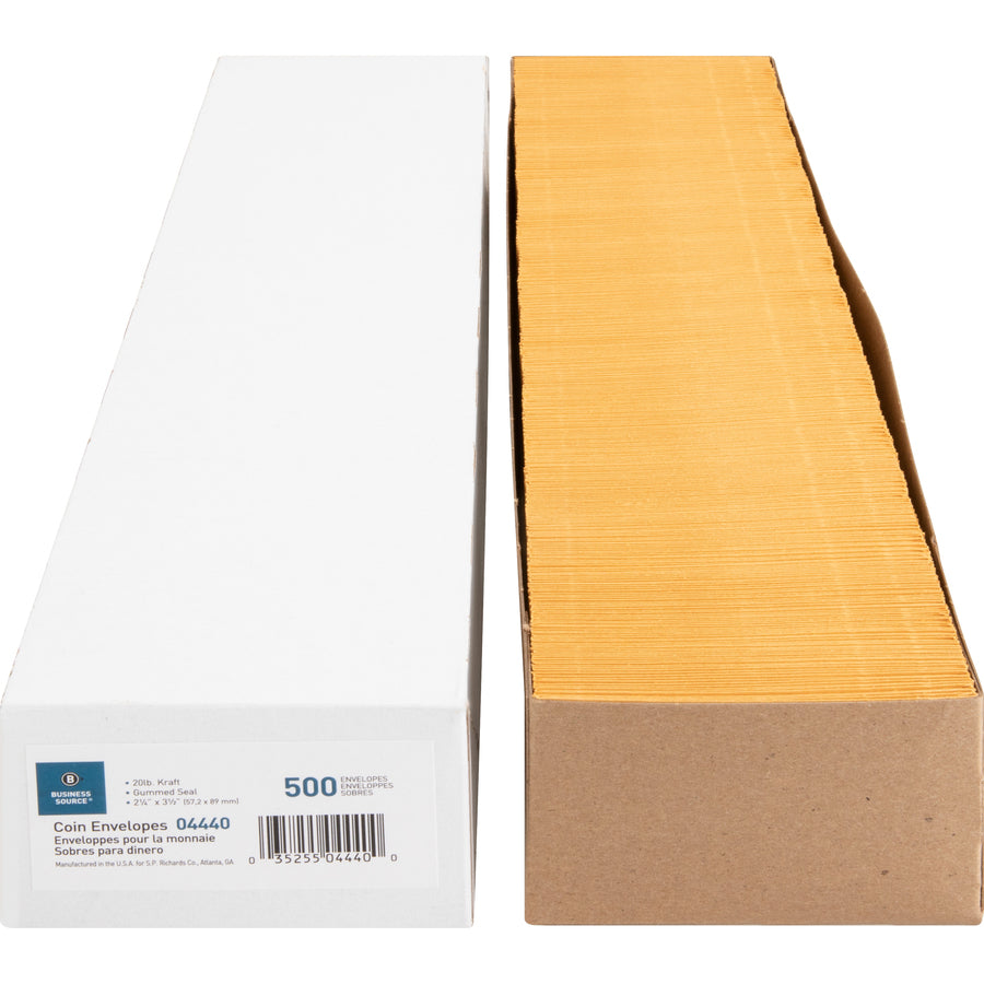 Business Source Small Coin Kraft Envelopes (04440)