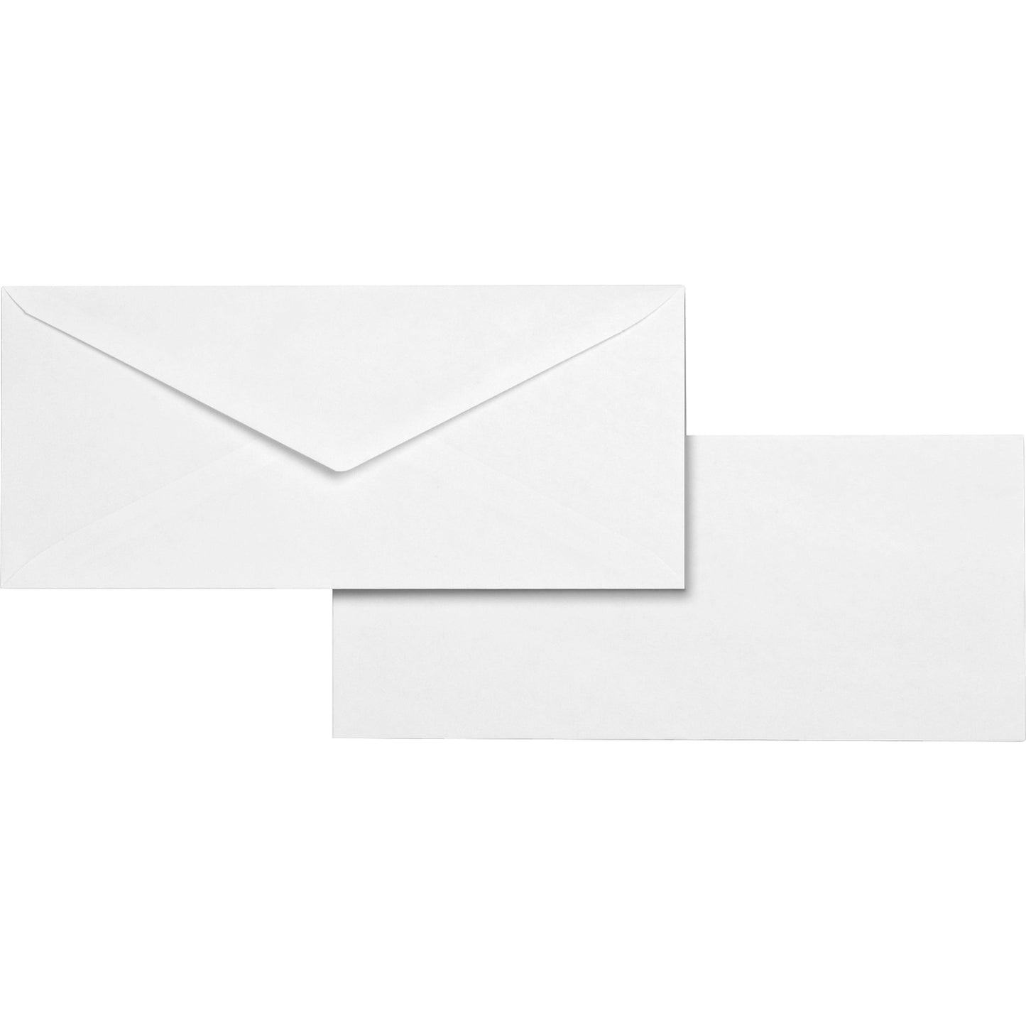 Business Source No. 10 White Wove V-Flap Business Envelopes (04467)