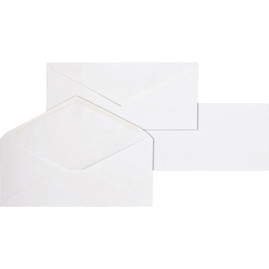 Business Source No. 10 White Wove V-Flap Business Envelopes (04467)