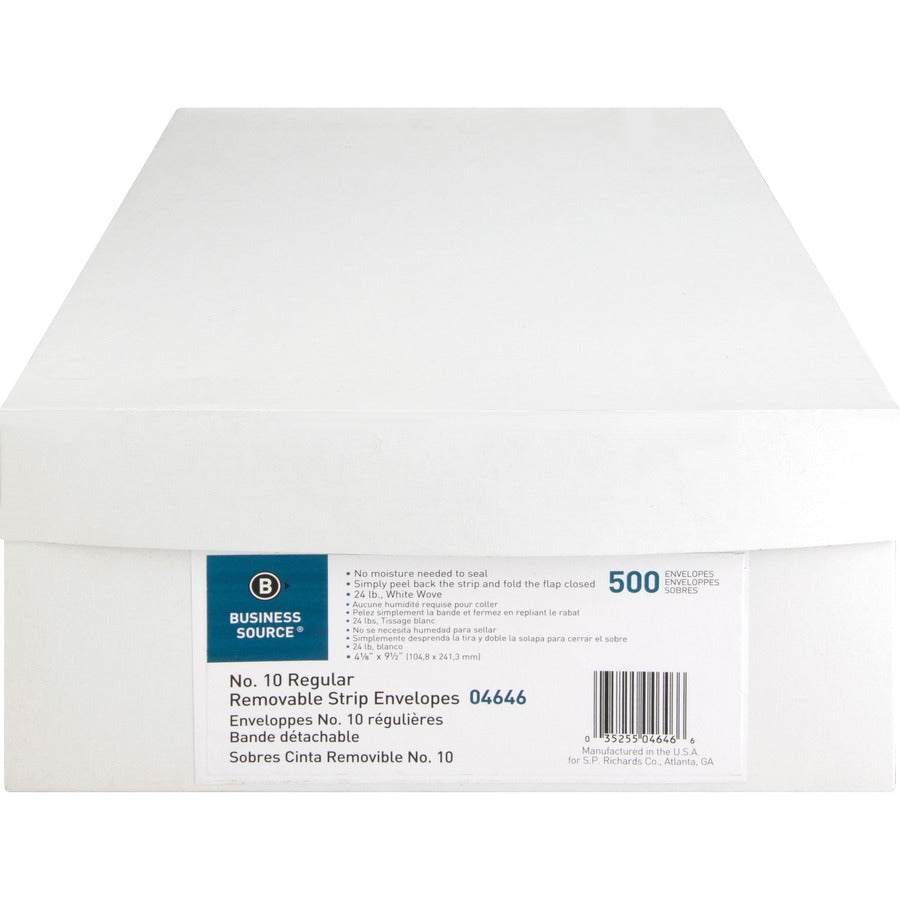 Business Source Plain Peel/Seal Business Envelopes (04646)