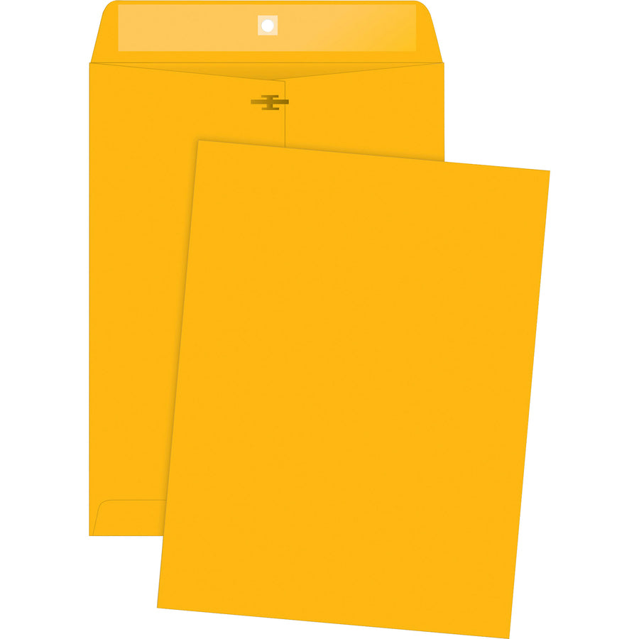 Quality Park 9 x 12 High Bulk Clasp Envelopes with Deeply Gummed Flaps (37891)