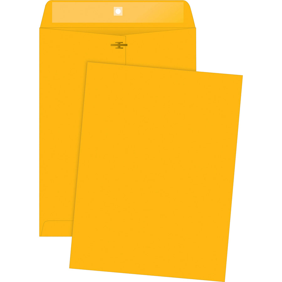Quality Park 10 x 13 High Bulk Clasp Envelopes with Deeply Gummed Flaps (37892)