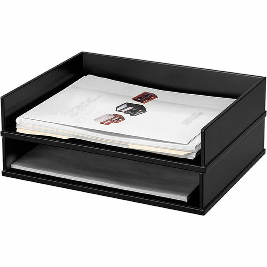 Victor 1154-5 Midnight Black Stacking Letter Tray