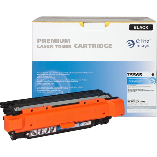 Elite Image Remanufactured Laser Toner Cartridge - Alternative for HP 504A (CE250A) - Black - 1 Each (75565)