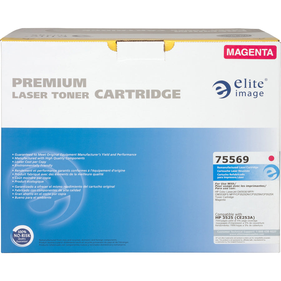 Elite Image Remanufactured Laser Toner Cartridge - Alternative for HP 504A (CE253A) - Magenta - 1 Each (75569)