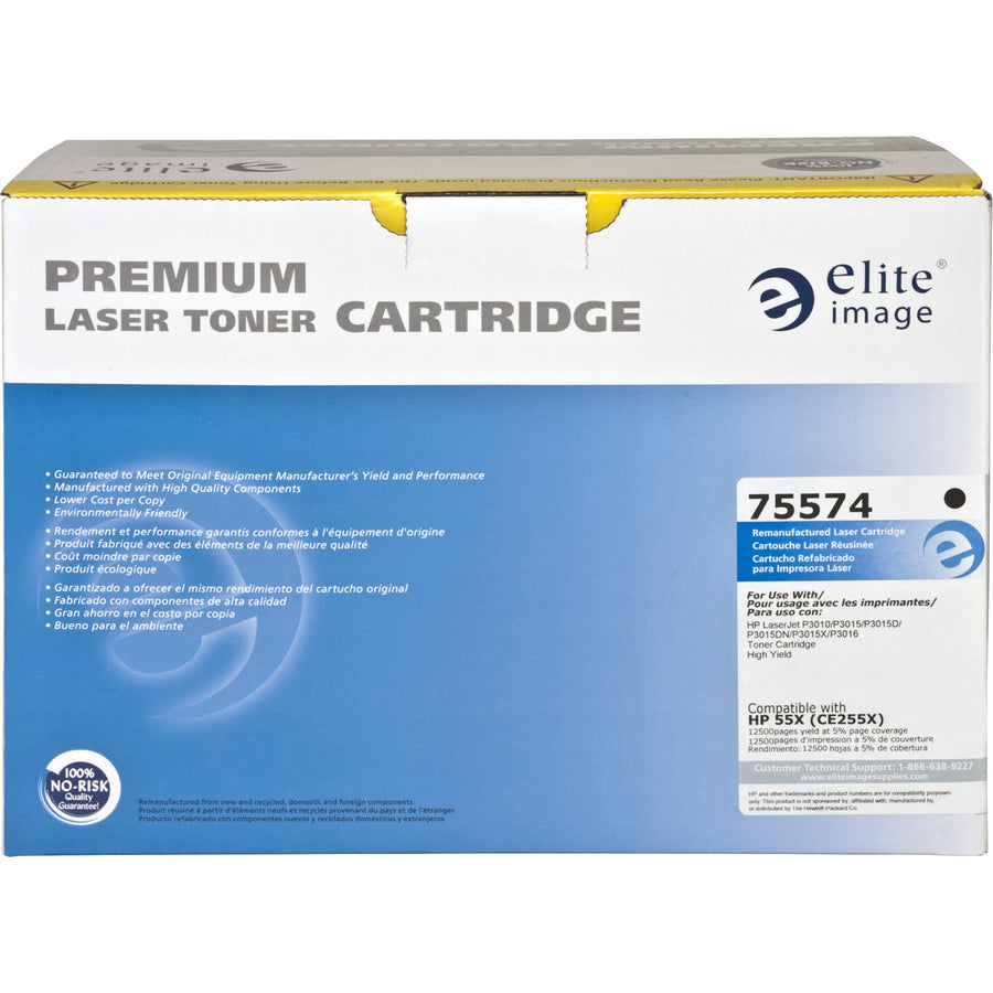 Elite Image Remanufactured Toner Cartridge - Alternative for HP 55X (CE255X) (75574)