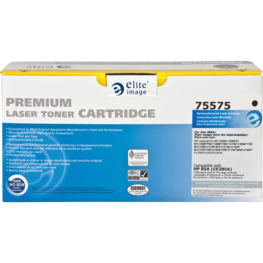 Elite Image Remanufactured Laser Toner Cartridge - Alternative for HP 85A (CE285A) - Black - 1 Each (75575)