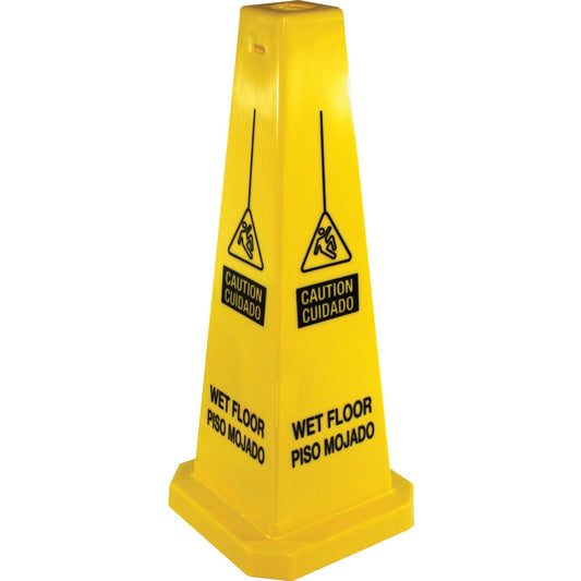 Genuine Joe Bright 4-sided Caution Safety Cone (58880)