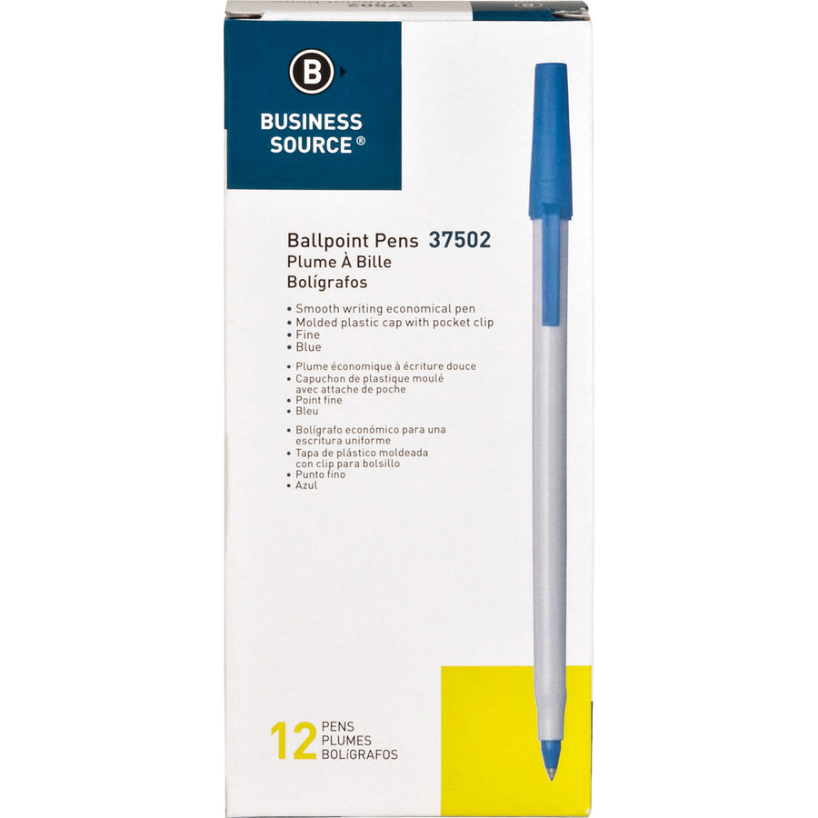 Business Source Fine Point Ballpoint Stick Pens (37502)