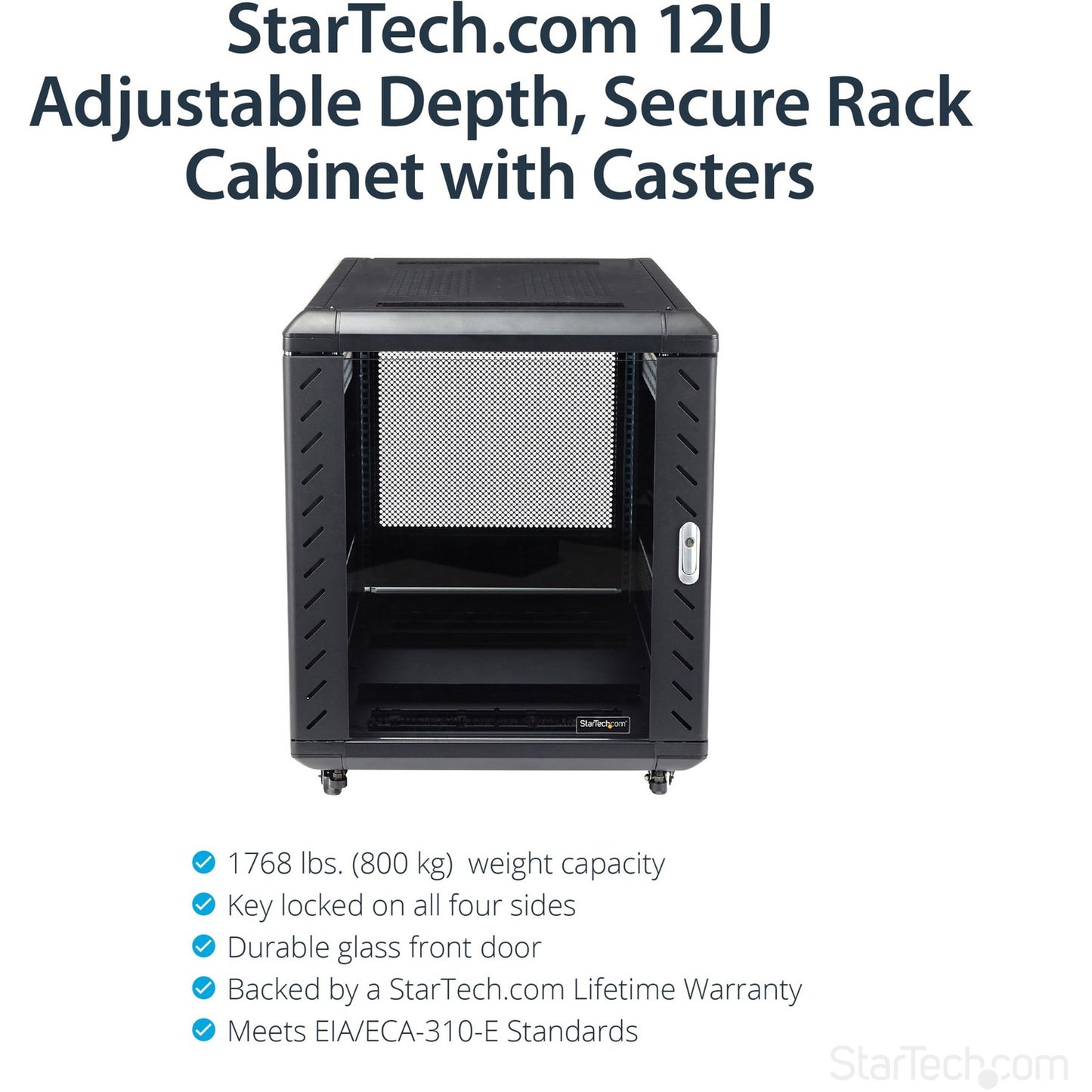 StarTech 12u 29in Knock-down Server Rack Cabinet (RK1236BKF)