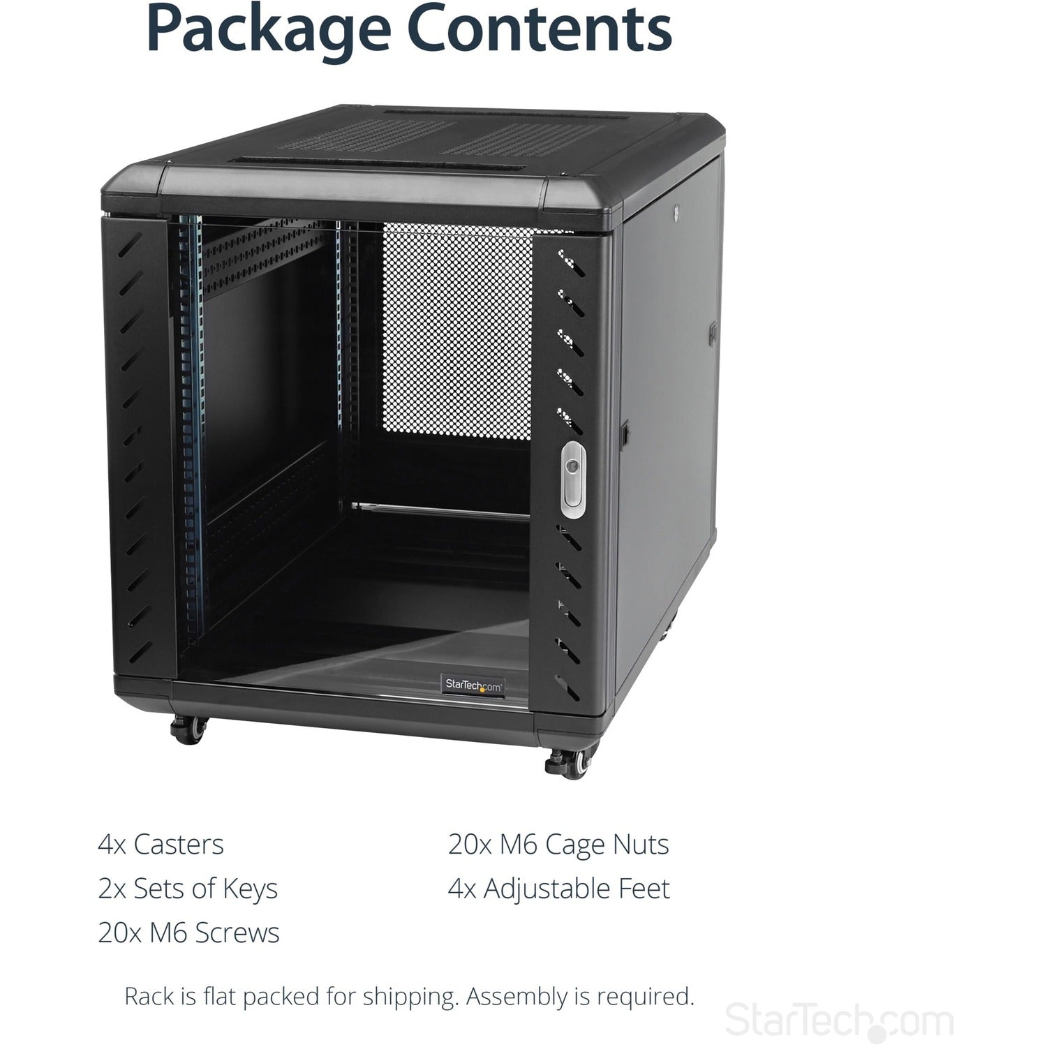 StarTech 12u 29in Knock-down Server Rack Cabinet (RK1236BKF)