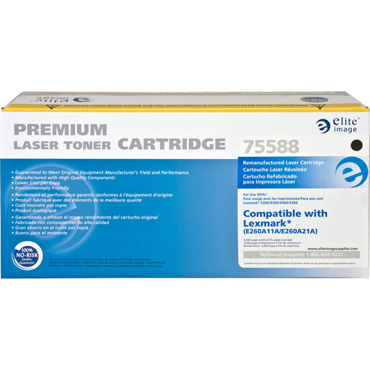 Elite Image Remanufactured Toner Cartridge - Alternative for Lexmark (E260A11A) (75588)