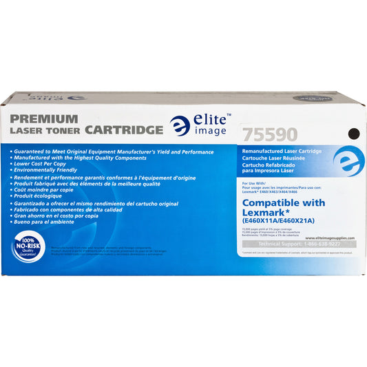 Elite Image Remanufactured Toner Cartridge - Alternative for Lexmark (E460X11A) (75590)