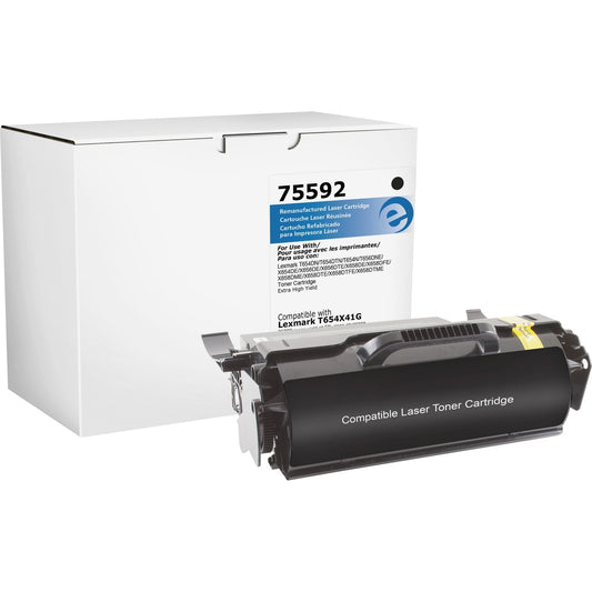 Elite Image Remanufactured High Yield Laser Toner Cartridge - Alternative for Lexmark T654X11A - Black - 1 Each (75592)