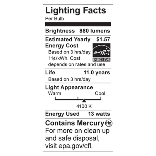 Satco T2 13-watt Mini Spiral CFL Bulb (S7218)