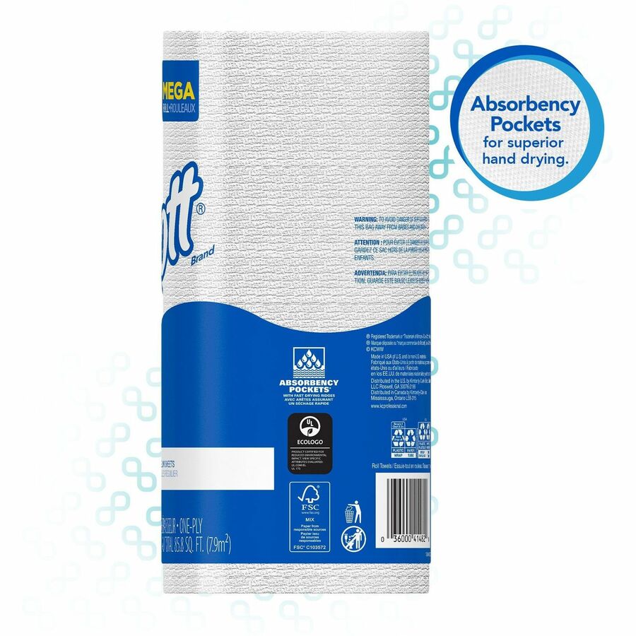 Scott Kitchen Paper Towels with Fast-Drying Absorbency Pockets (41482)