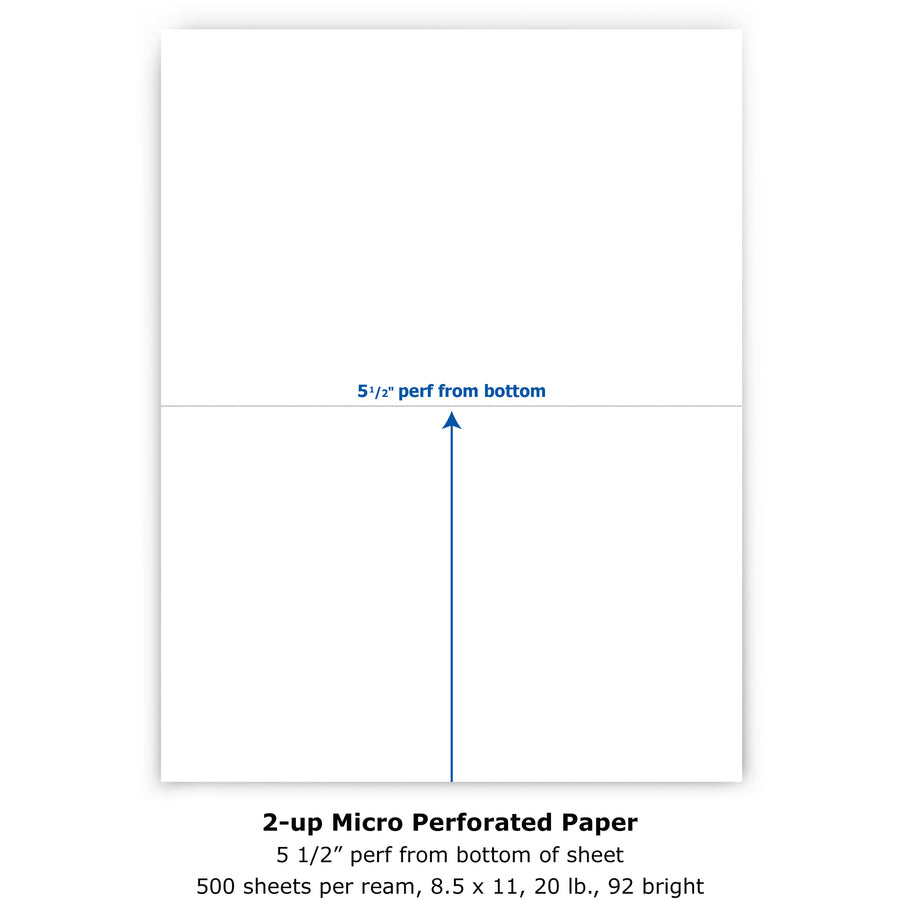 PrintWorks Professional Pre-Perforated Paper for Statements, Tax Forms, Bulletins, Planners & More (04116)