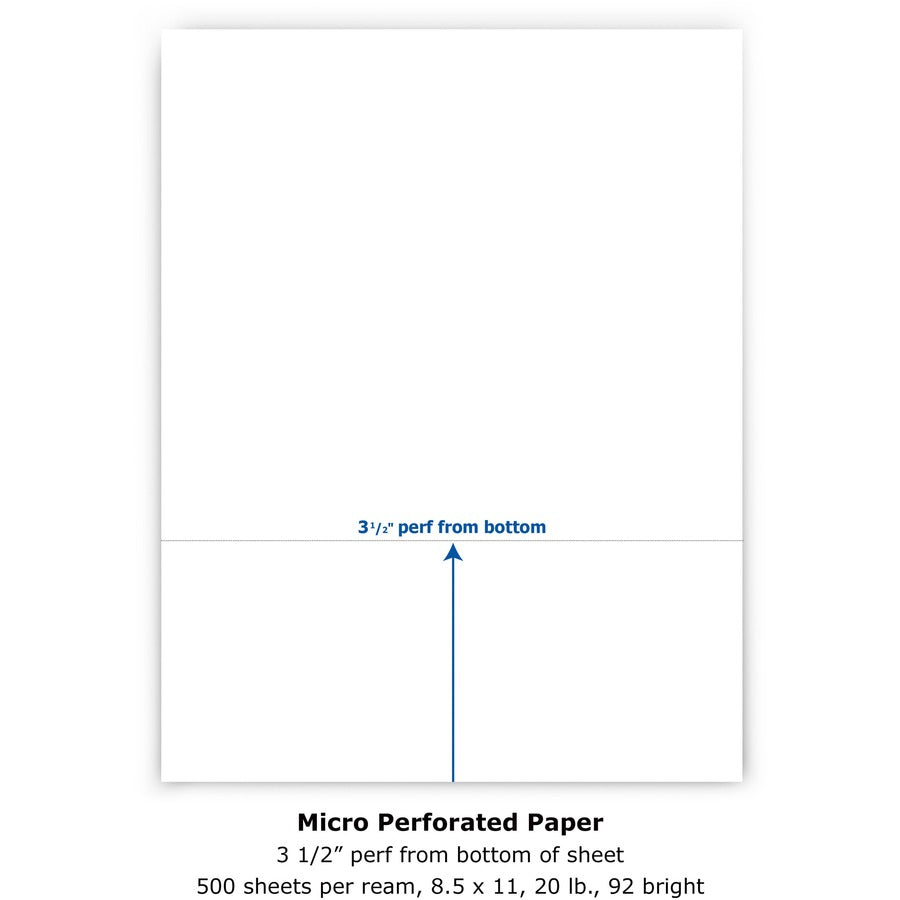 PrintWorks Professional Pre-Perforated Paper for Invoices, Statements, Gift Certificates & More (04128)