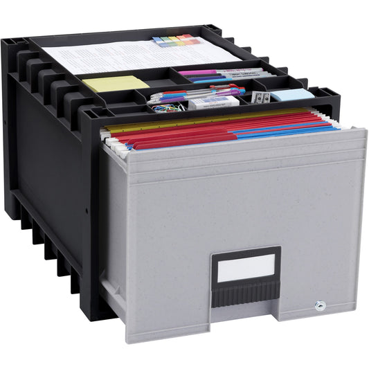 Storex Black/Gray Heavy-duty Archive Drawer (61178U01C)