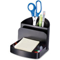 Officemate Recycled Desktop Supplies Organizer, 5 Compartments, Plastic, 5.38 x 6.75 x 5, Black (26022)