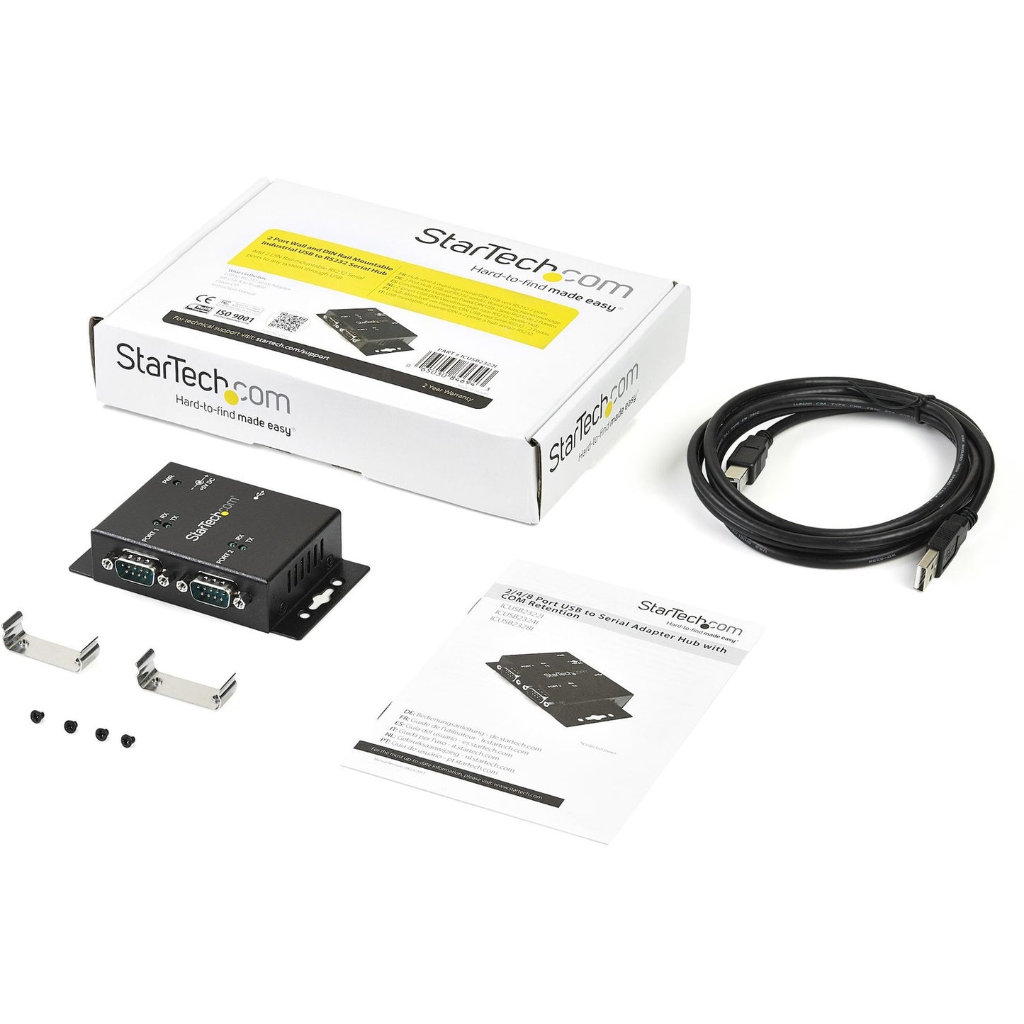 StarTech 2 Port Usb 2.0 To Serial Adapter Hub (ICUSB2322I)