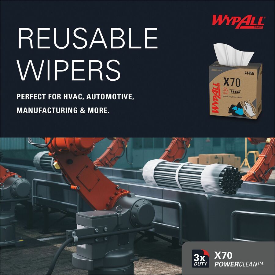 Wypall PowerClean X70 Medium Duty Cloths - Pop-Up Box (41455)