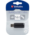 Microban Verbatim 16GB Pinstripe USB Flash Drive - Black (49063)