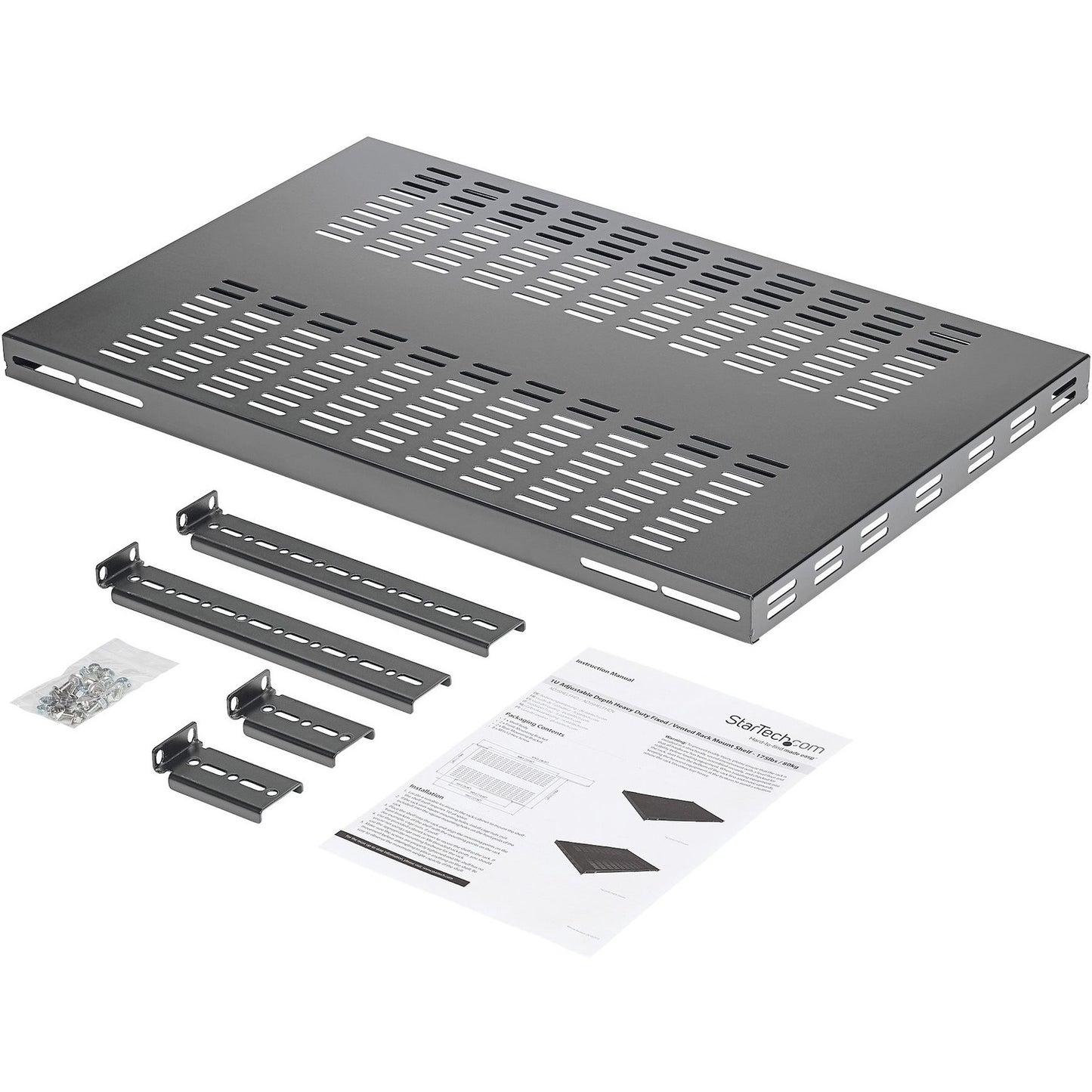 StarTech 1u 19 Adjustable Vented Rack Mount Shelf (ADJSHELFHDV)
