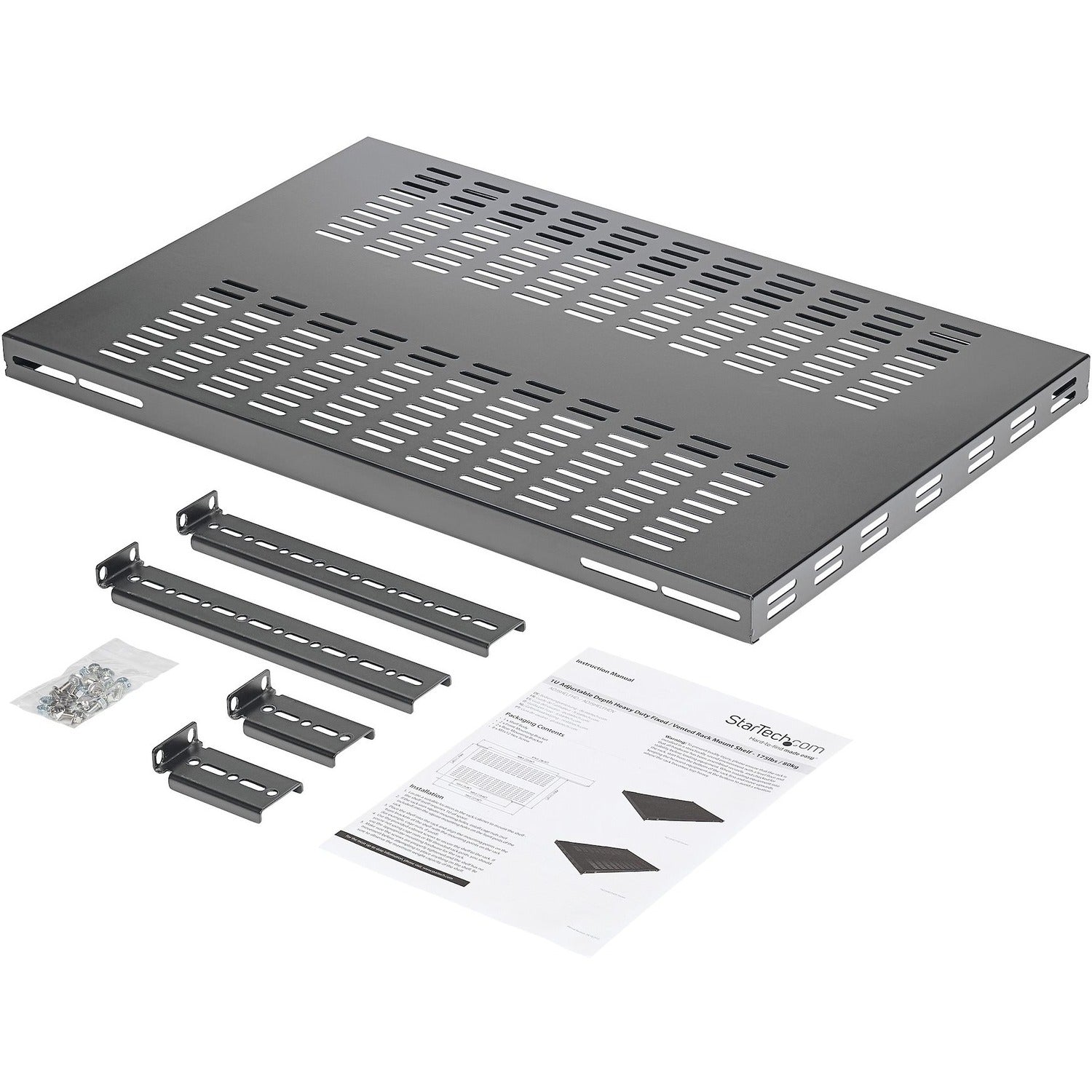 StarTech 1u 19 Adjustable Vented Rack Mount Shelf (ADJSHELFHDV)