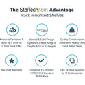 StarTech 2u 22in Fixed Rack Mount Cantilever Shel (CABSHELF22)