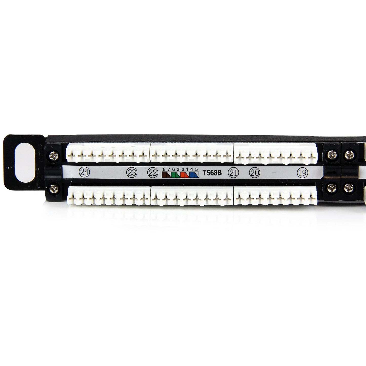 StarTech 24 Port 0.5u Rackmount Cat5e Patch Panel (PANELHU24)