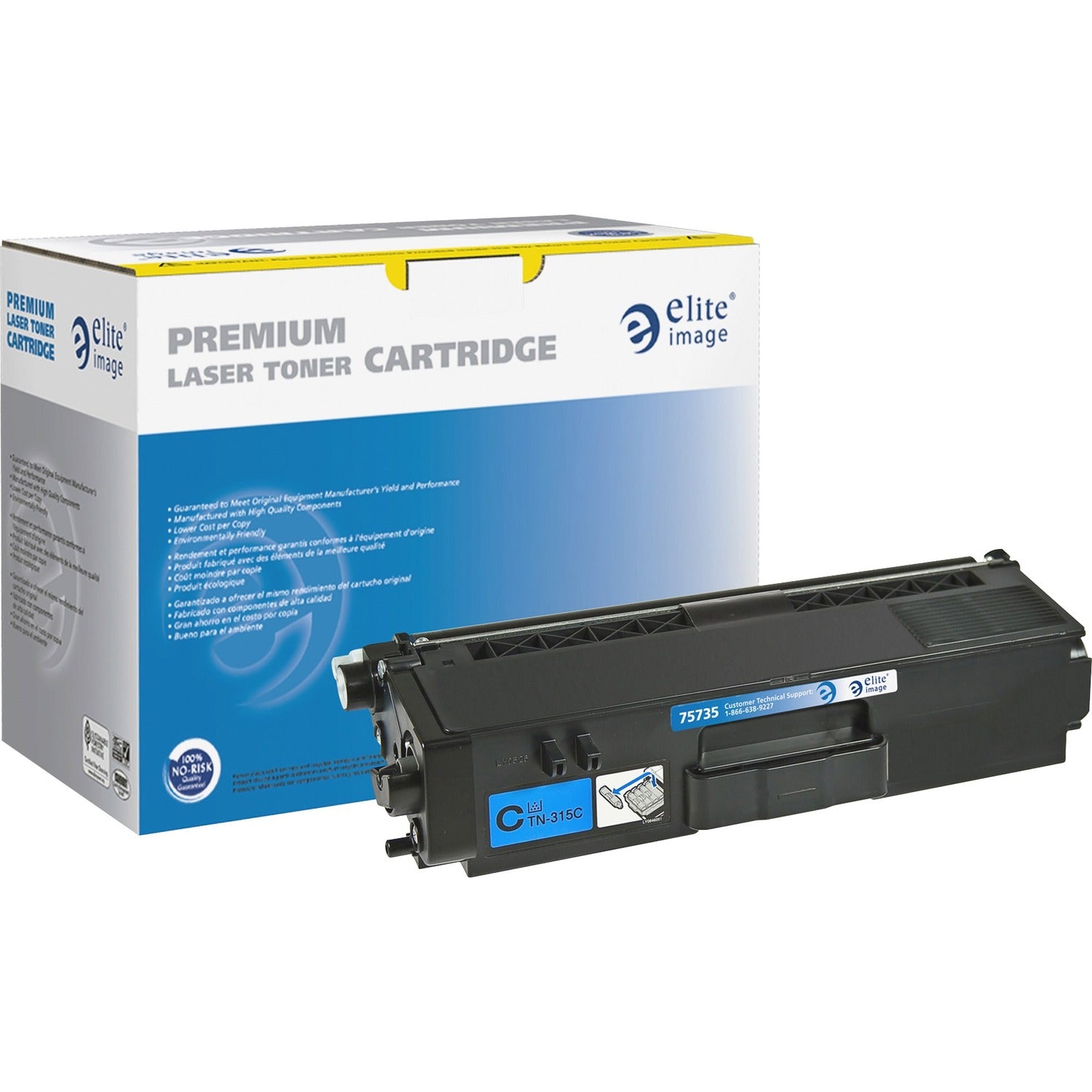 Elite Image Remanufactured High Yield Laser Toner Cartridge - Alternative for Brother TN315 - Cyan - 1 Each (75735)
